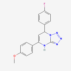 molecular formula C17H14FN5O B3996117 7-(4-fluorophenyl)-5-(4-methoxyphenyl)-4,7-dihydrotetrazolo[1,5-a]pyrimidine 