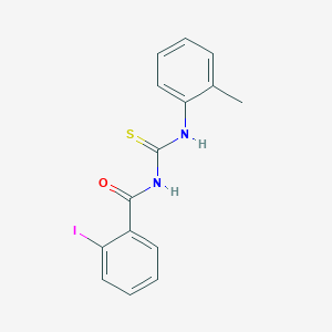 molecular formula C15H13IN2OS B399613 2-iodo-N-[(2-methylphenyl)carbamothioyl]benzamide 