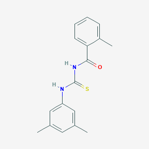 molecular formula C17H18N2OS B399614 N-[(3,5-dimethylphenyl)carbamothioyl]-2-methylbenzamide 