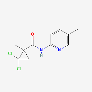 molecular formula C11H12Cl2N2O B3996177 2,2-dichloro-1-methyl-N-(5-methylpyridin-2-yl)cyclopropane-1-carboxamide CAS No. 299921-17-8