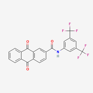 N-[3,5-bis(trifluoromethyl)phenyl]-9,10-dioxo-9,10-dihydro-2-anthracenecarboxamide