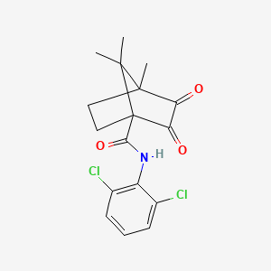 N-(2,6-dichlorophenyl)-4,7,7-trimethyl-2,3-dioxobicyclo[2.2.1]heptane-1-carboxamide