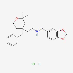 N-(1,3-benzodioxol-5-ylmethyl)-2-(4-benzyl-2,2-dimethyltetrahydro-2H-pyran-4-yl)ethanamine hydrochloride