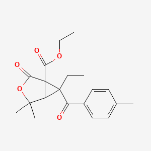 ethyl 6-ethyl-4,4-dimethyl-6-(4-methylbenzoyl)-2-oxo-3-oxabicyclo[3.1.0]hexane-1-carboxylate