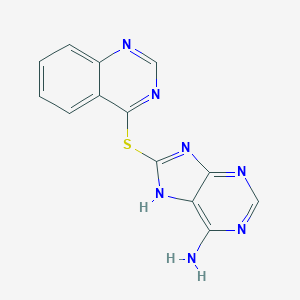 molecular formula C13H9N7S B399621 8-(quinazolin-4-ylsulfanyl)-9H-purin-6-amine 