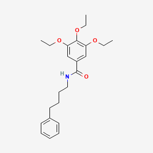 molecular formula C23H31NO4 B3996223 3,4,5-triethoxy-N-(4-phenylbutyl)benzamide 