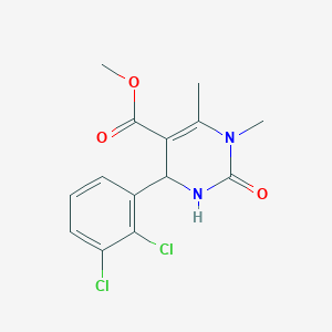 molecular formula C14H14Cl2N2O3 B3996227 methyl 4-(2,3-dichlorophenyl)-1,6-dimethyl-2-oxo-1,2,3,4-tetrahydro-5-pyrimidinecarboxylate 