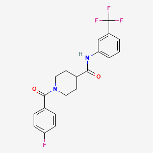 1-[(4-fluorophenyl)carbonyl]-N-[3-(trifluoromethyl)phenyl]piperidine-4-carboxamide