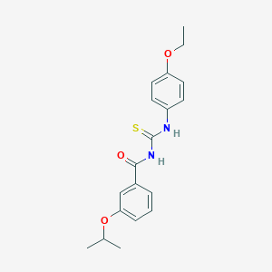molecular formula C19H22N2O3S B399625 N-[(4-ethoxyphenyl)carbamothioyl]-3-(propan-2-yloxy)benzamide 