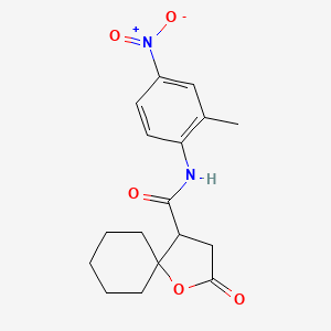 N-(2-methyl-4-nitrophenyl)-2-oxo-1-oxaspiro[4.5]decane-4-carboxamide