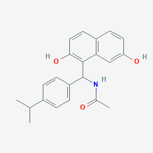 N-[(2,7-dihydroxynaphthalen-1-yl)-(4-propan-2-ylphenyl)methyl]acetamide