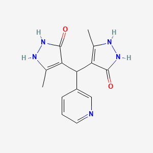 4-[(5-hydroxy-3-methyl-1H-pyrazol-4-yl)(pyridin-3-yl)methyl]-3-methyl-1H-pyrazol-5-ol