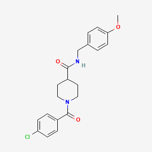 1-(4-chlorobenzoyl)-N-[(4-methoxyphenyl)methyl]piperidine-4-carboxamide