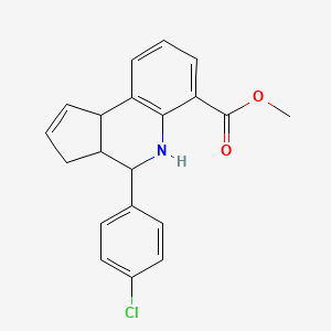 methyl 4-(4-chlorophenyl)-3a,4,5,9b-tetrahydro-3H-cyclopenta[c]quinoline-6-carboxylate