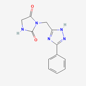 3-[(3-phenyl-1H-1,2,4-triazol-5-yl)methyl]imidazolidine-2,4-dione