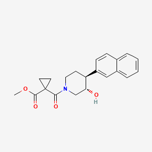 methyl 1-[(3S,4S)-3-hydroxy-4-naphthalen-2-ylpiperidine-1-carbonyl]cyclopropane-1-carboxylate