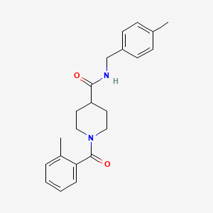 1-(2-methylbenzoyl)-N-[(4-methylphenyl)methyl]piperidine-4-carboxamide