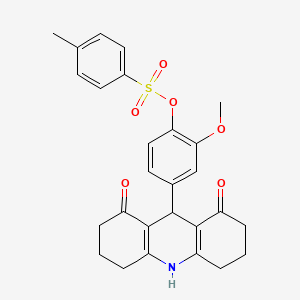 [4-(1,8-Dioxo-2,3,4,5,6,7,9,10-octahydroacridin-9-yl)-2-methoxyphenyl] 4-methylbenzenesulfonate