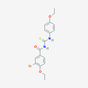 molecular formula C18H19BrN2O3S B399639 3-bromo-4-ethoxy-N-[(4-ethoxyphenyl)carbamothioyl]benzamide 