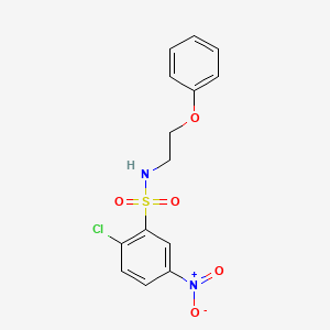 2-chloro-5-nitro-N-(2-phenoxyethyl)benzenesulfonamide