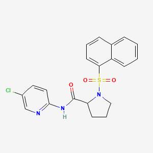 N-(5-chloro-2-pyridinyl)-1-(1-naphthylsulfonyl)prolinamide