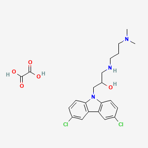 1-(3,6-Dichlorocarbazol-9-yl)-3-[3-(dimethylamino)propylamino]propan-2-ol;oxalic acid