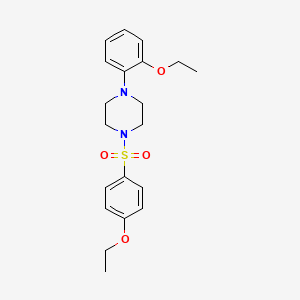 molecular formula C20H26N2O4S B3996425 1-(2-ethoxyphenyl)-4-(4-ethoxyphenyl)sulfonylpiperazine 