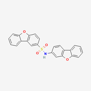 molecular formula C24H15NO4S B3996426 N-(dibenzo[b,d]furan-3-yl)dibenzo[b,d]furan-2-sulfonamide 