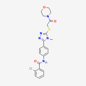 2-chloro-N-[4-(4-methyl-5-{[2-(4-morpholinyl)-2-oxoethyl]thio}-4H-1,2,4-triazol-3-yl)phenyl]benzamide