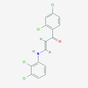 molecular formula C15H9Cl4NO B399644 3-(2,3-Dichloroanilino)-1-(2,4-dichlorophenyl)prop-2-en-1-one 