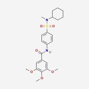 N-[4-[cyclohexyl(methyl)sulfamoyl]phenyl]-3,4,5-trimethoxybenzamide