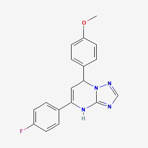 5-(4-FLUOROPHENYL)-7-(4-METHOXYPHENYL)-4H,7H-[1,2,4]TRIAZOLO[1,5-A]PYRIMIDINE