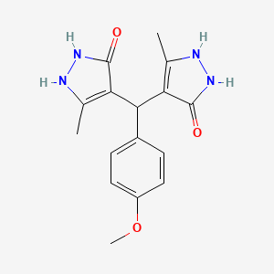 4,4'-[(4-methoxyphenyl)methanediyl]bis(3-methyl-1H-pyrazol-5-ol)