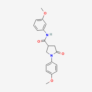 N-(3-methoxyphenyl)-1-(4-methoxyphenyl)-5-oxopyrrolidine-3-carboxamide