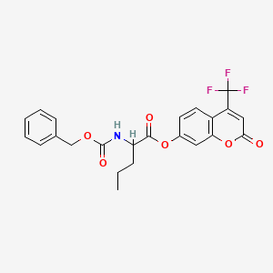 2-oxo-4-(trifluoromethyl)-2H-chromen-7-yl N-[(benzyloxy)carbonyl]norvalinate