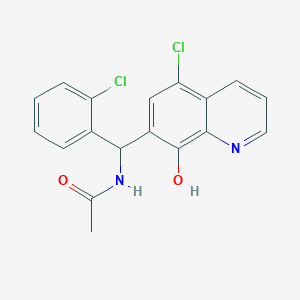 N-[(5-chloro-8-hydroxy-7-quinolinyl)(2-chlorophenyl)methyl]acetamide