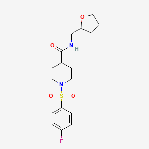 1-(4-FLUOROBENZENESULFONYL)-N-(OXOLAN-2-YLMETHYL)PIPERIDINE-4-CARBOXAMIDE