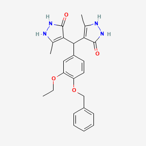 4,4'-{[4-(benzyloxy)-3-ethoxyphenyl]methylene}bis(3-methyl-1H-pyrazol-5-ol)