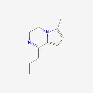 molecular formula C11H16N2 B039965 6-Methyl-1-propyl-3,4-dihydropyrrolo[1,2-A]pyrazine CAS No. 111609-54-2