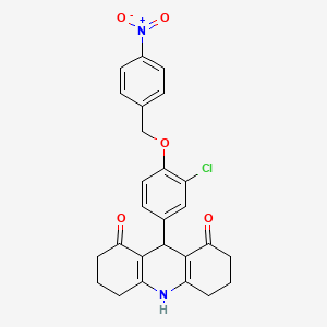 9-{3-chloro-4-[(4-nitrobenzyl)oxy]phenyl}-3,4,6,7,9,10-hexahydro-1,8(2H,5H)-acridinedione