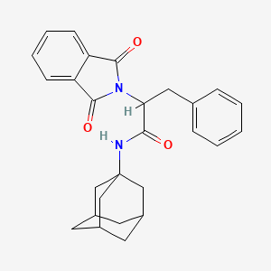 molecular formula C27H28N2O3 B3996526 N-1-adamantyl-2-(1,3-dioxo-1,3-dihydro-2H-isoindol-2-yl)-3-phenylpropanamide 