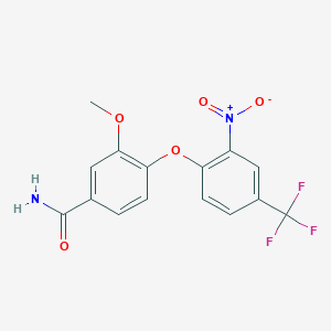 3-methoxy-4-[2-nitro-4-(trifluoromethyl)phenoxy]benzamide