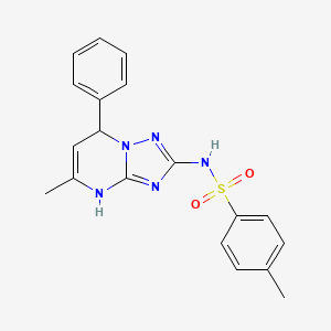 4-METHYL-N-{5-METHYL-7-PHENYL-4H,7H-[1,2,4]TRIAZOLO[1,5-A]PYRIMIDIN-2-YL}BENZENE-1-SULFONAMIDE