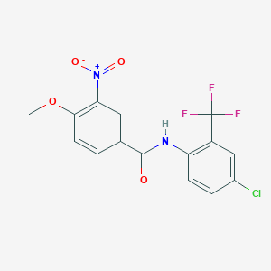 N-[4-chloro-2-(trifluoromethyl)phenyl]-4-methoxy-3-nitrobenzamide