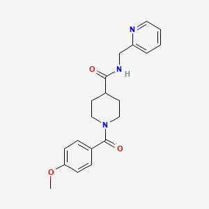 molecular formula C20H23N3O3 B3996589 1-(4-methoxybenzoyl)-N-(2-pyridinylmethyl)-4-piperidinecarboxamide 