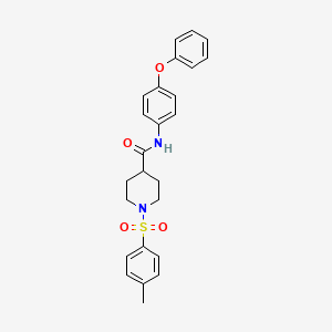 molecular formula C25H26N2O4S B3996592 1-(4-Methylbenzenesulfonyl)-N-(4-phenoxyphenyl)piperidine-4-carboxamide 