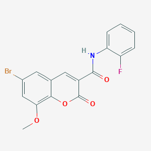 6-bromo-N-(2-fluorophenyl)-8-methoxy-2-oxo-2H-chromene-3-carboxamide