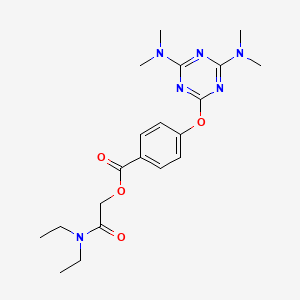 2-(diethylamino)-2-oxoethyl 4-{[4,6-bis(dimethylamino)-1,3,5-triazin-2-yl]oxy}benzoate