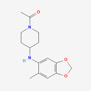 molecular formula C15H20N2O3 B3996657 1-acetyl-N-(6-methyl-1,3-benzodioxol-5-yl)-4-piperidinamine 