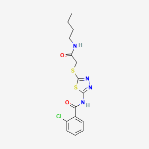 N-[5-[2-(butylamino)-2-oxoethyl]sulfanyl-1,3,4-thiadiazol-2-yl]-2-chlorobenzamide